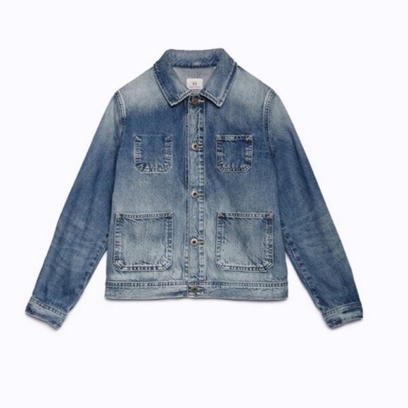 NEW Adriano Goldschmied Andy Denim Trucker Jacket Blue Small - Picture 5 of 12